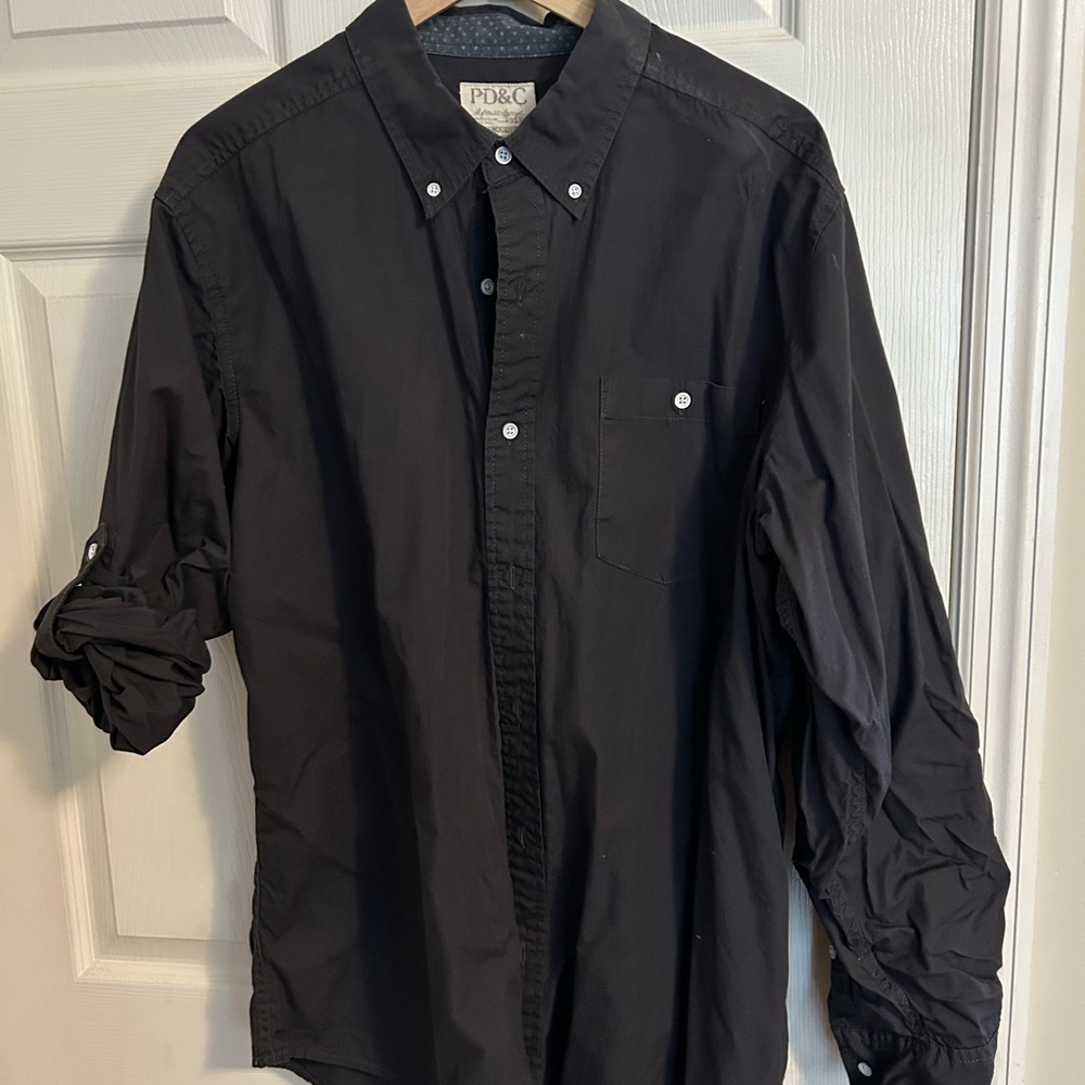Dark Grey PD&C Button-Up Shirt